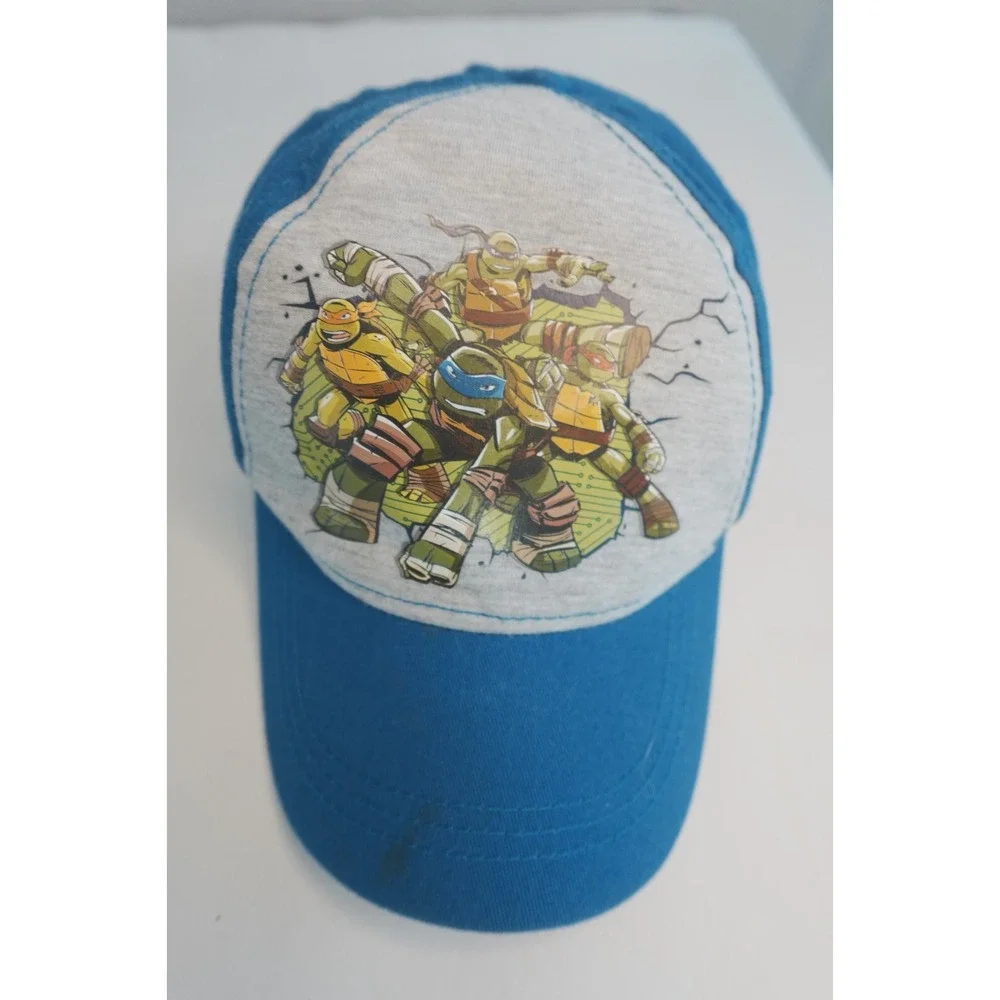 Teenage Mutant Ninja Turtles Mens‎ Trucker Hat Blue Snapback Vintage Logo Cap